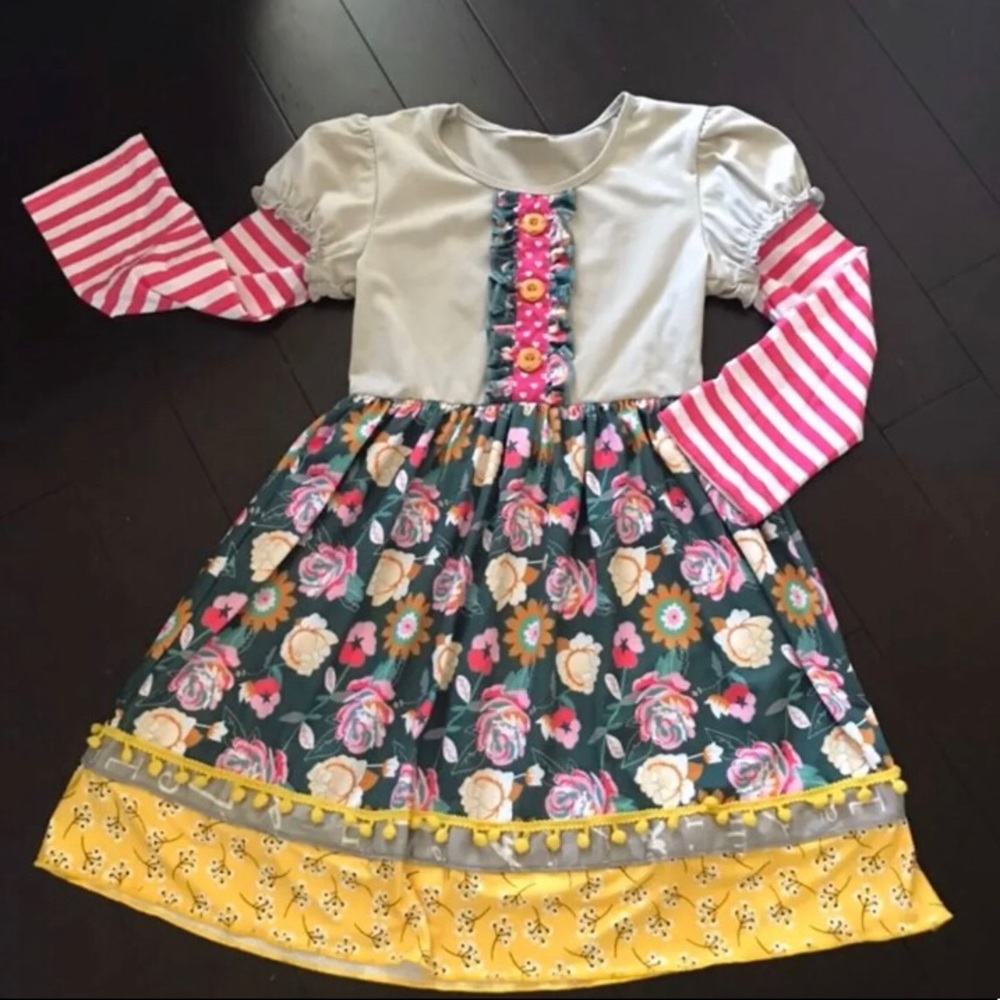 Grey Floral Dream Dress